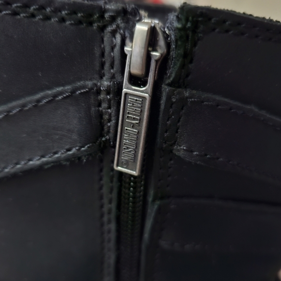 Harley Davidson Heights Black Leather Motorcycle Boots Women's, Metal, Size 8.5 - Picture 12 of 14